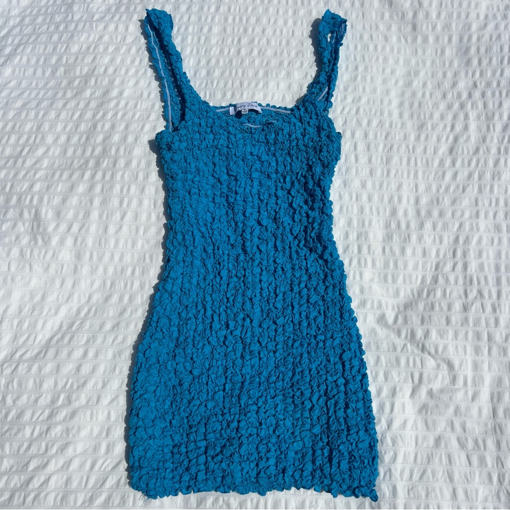 Emory Park Amy Blue Popcorn Dress, M